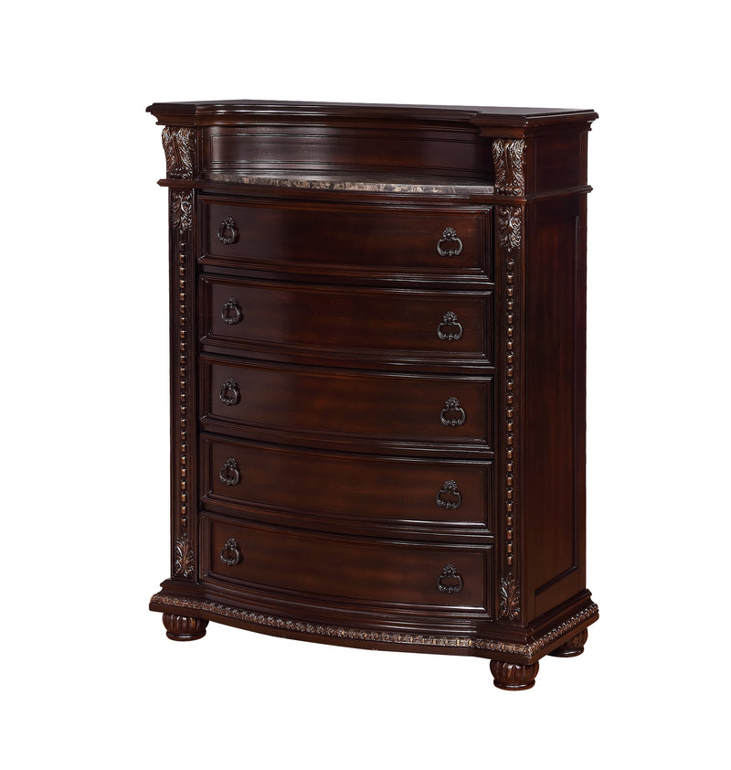 Stanley Cherry Brown Upholstered Sleigh Bedroom Set - DMV FurnitureBedroom Set