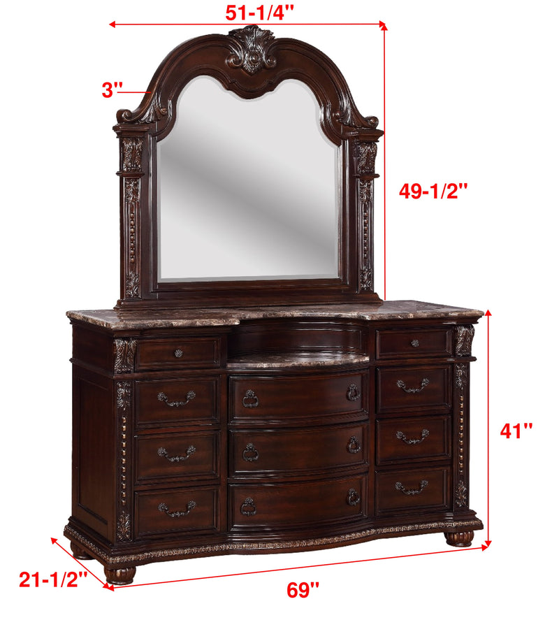 Stanley Cherry Brown Upholstered Sleigh Bedroom Set - DMV FurnitureBedroom Set