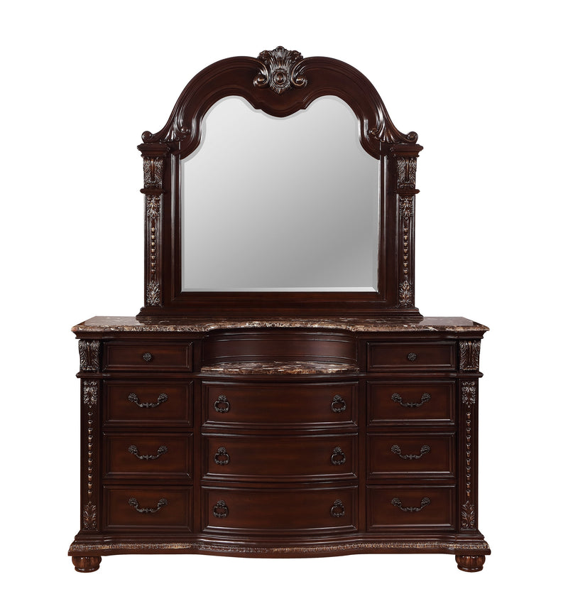 Stanley Cherry Brown Upholstered Sleigh Bedroom Set - DMV FurnitureBedroom Set