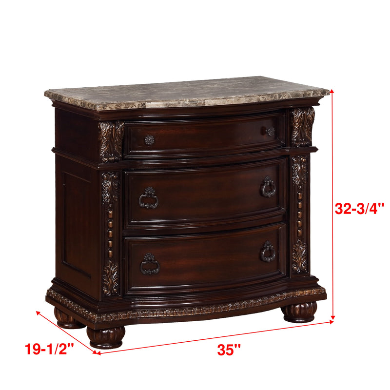 Stanley Cherry Brown Upholstered Sleigh Bedroom Set - DMV FurnitureBedroom Set