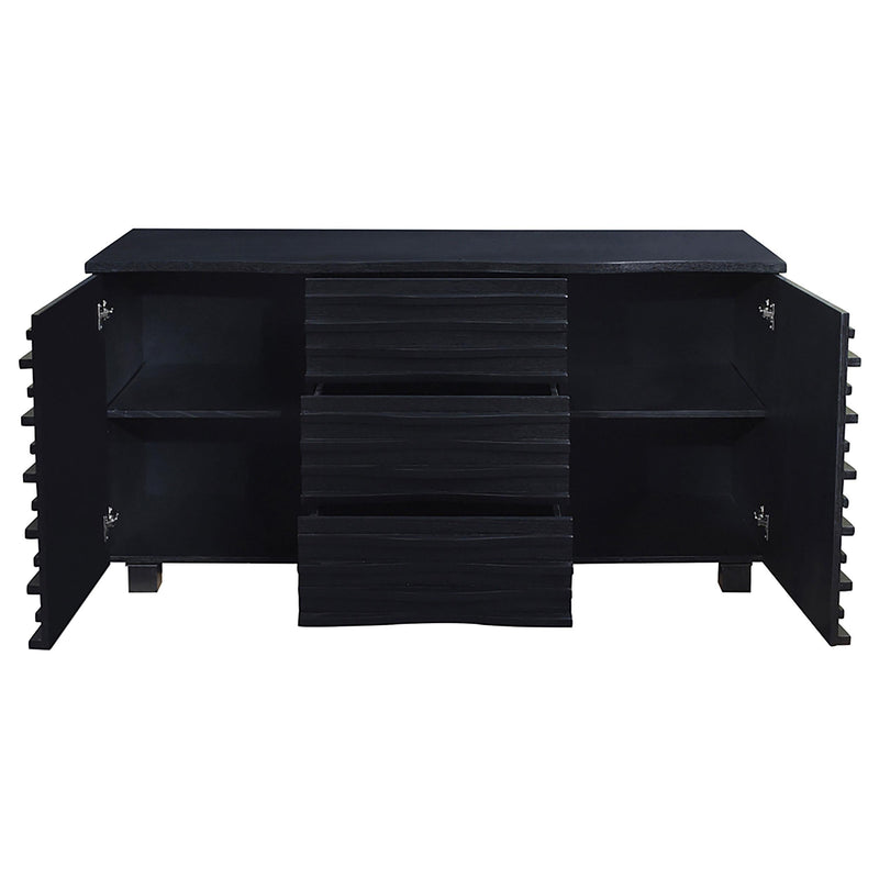Stanton 3-drawer Sideboard Buffet Storage Cabinet Black - 102065