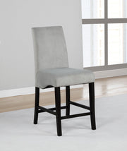 Stanton Velvet Upholstered Counter Chair Grey (Set of 2) - 102069GRY