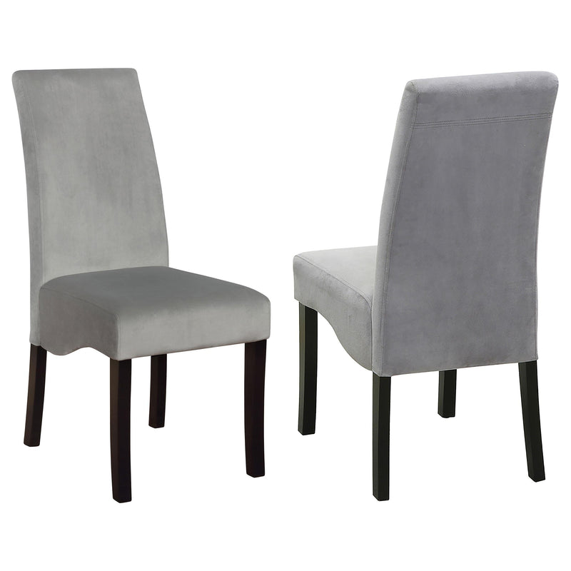 Stanton Velvet Upholstered Dining Side Chair Grey (Set of 2) - 102062
