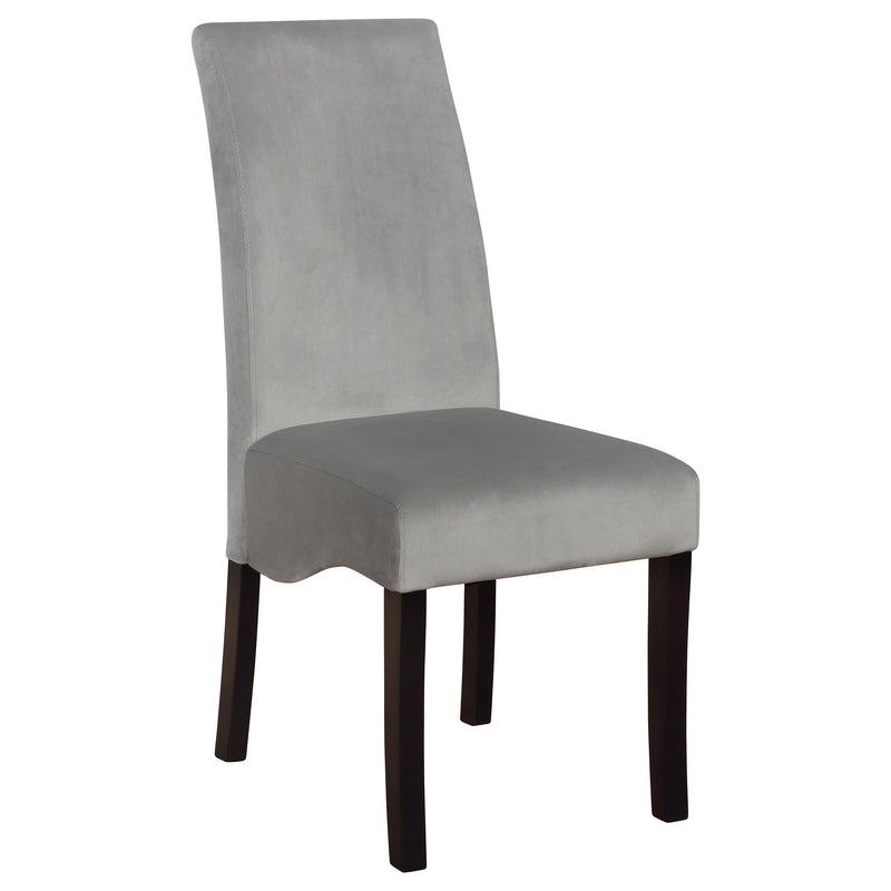 Stanton Velvet Upholstered Dining Side Chair Grey (Set of 2) - 102062