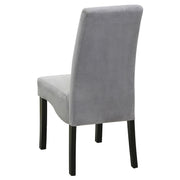 Stanton Velvet Upholstered Dining Side Chair Grey (Set of 2) - 102062
