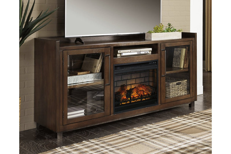 Starmore Brown 70" TV Stand with Electric Fireplace - DMV FurnitureTV Stand