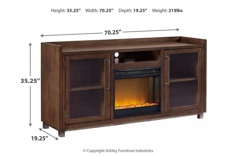 Starmore Brown 70" TV Stand with Electric Fireplace - DMV FurnitureTV Stand