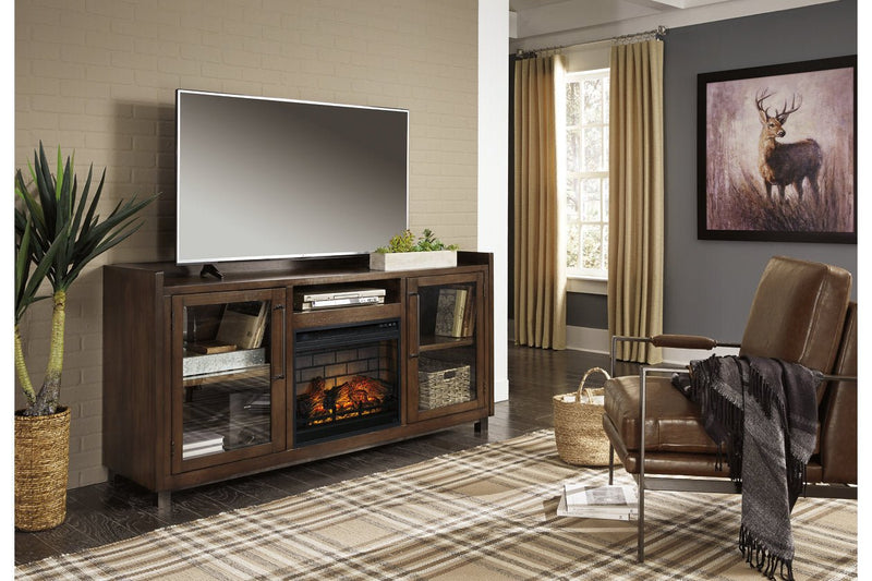 Starmore Brown 70" TV Stand with Electric Fireplace - DMV FurnitureTV Stand