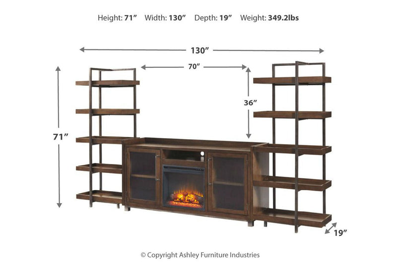Starmore Brown/Gunmetal 3 - Piece Entertainment Center - DMV FurnitureEntertainment Center
