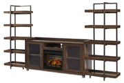 Starmore Brown/Gunmetal 3 - Piece Wall Unit with Electric Fireplace - DMV FurnitureEntertainment Center
