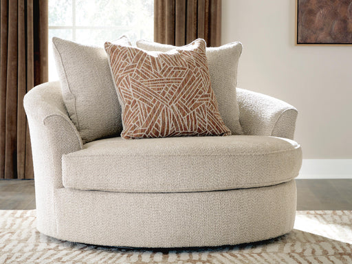Steelwater Retreat Latte Oversized Swivel Accent Chair - 6670421
