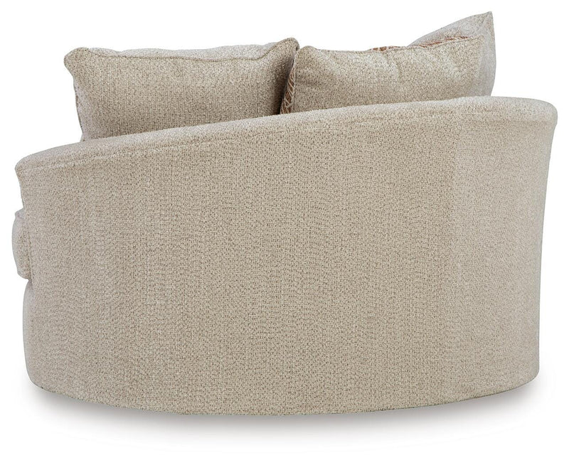 Steelwater Retreat Latte Oversized Swivel Accent Chair - 6670421