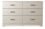 Stelsie Queen Panel Bed with Dresser and Nightstand in White from Ashley - DMV Furniture