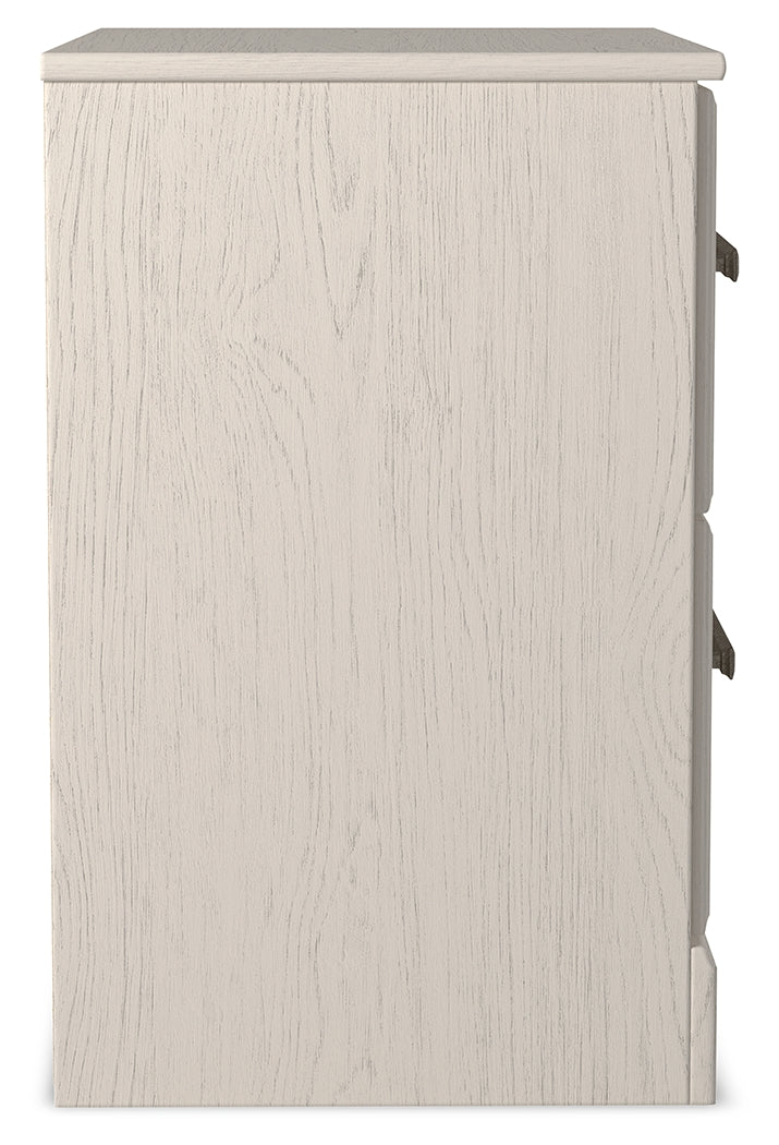 Stelsie Queen Panel Bed with Dresser and Nightstand in White from Ashley - DMV Furniture