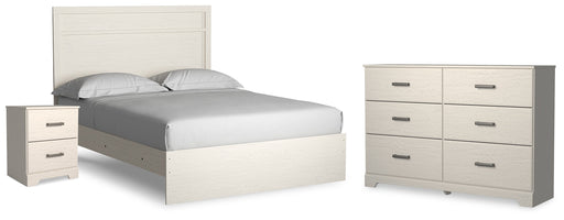 Stelsie Queen Panel Bed with Dresser and Nightstand in White from Ashley - DMV Furniture