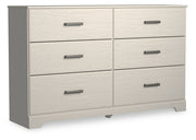 Stelsie Queen Panel Bed with Dresser and Nightstand in White from Ashley - DMV Furniture