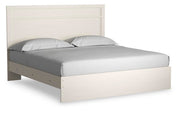 Stelsie White King Panel Bed, Dresser, Mirror and Nightstand - B2588B17