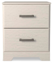 Stelsie White King Panel Bed, Dresser, Mirror and Nightstand - B2588B17