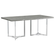 Sterling 72-inch Rectangular Dining Table Grey Faux Marble - 108121
