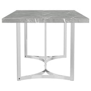 Sterling 72-inch Rectangular Dining Table Grey Faux Marble - 108121