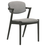 Stevie Padded Wood Dining Arm Chair Black (Set of 2) - 115112