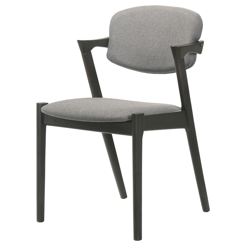 Stevie Padded Wood Dining Arm Chair Black (Set of 2) - 115112