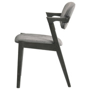 Stevie Padded Wood Dining Arm Chair Black (Set of 2) - 115112