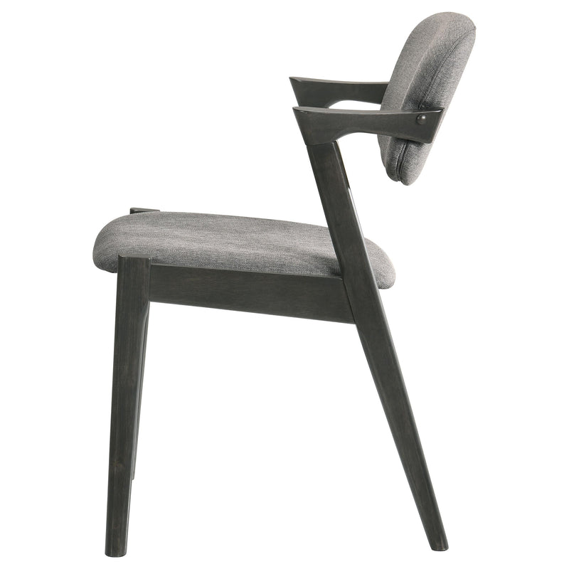 Stevie Padded Wood Dining Arm Chair Black (Set of 2) - 115112