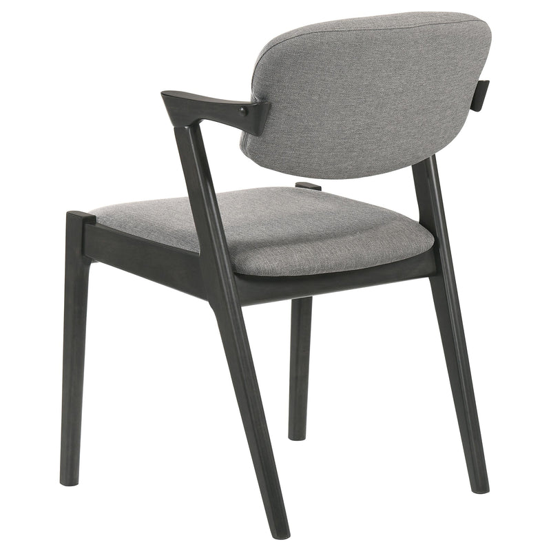 Stevie Padded Wood Dining Arm Chair Black (Set of 2) - 115112