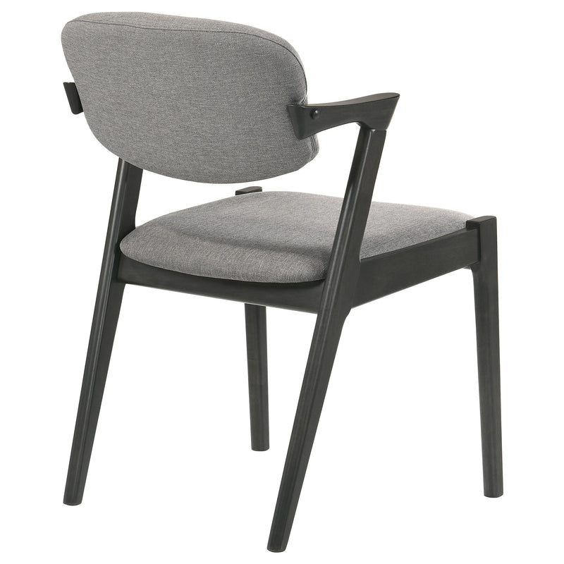 Stevie Padded Wood Dining Arm Chair Black (Set of 2) - 115112