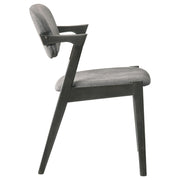 Stevie Padded Wood Dining Arm Chair Black (Set of 2) - 115112