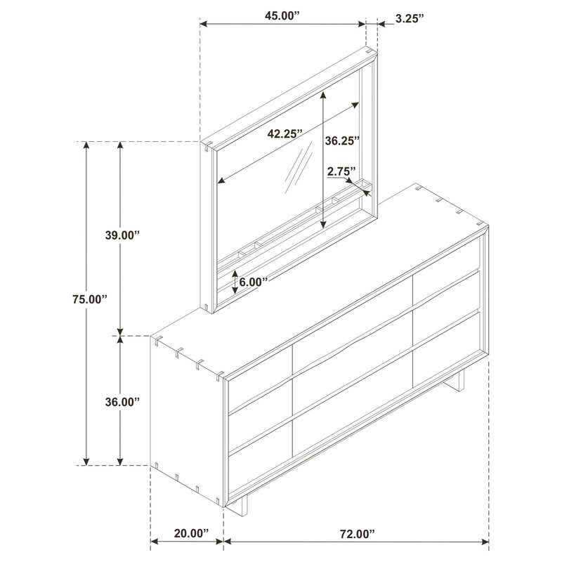 Stillwater Dresser with Mirror - 222803M