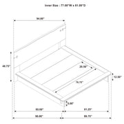 Stillwater Eastern King Platform Bed - 222801KE