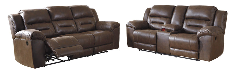 Stoneland Chocolate Reclining Living Room Set - DMV FurnitureLiving Room Set