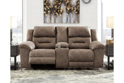 Stoneland Fossil Power Reclining Loveseat with Console - DMV FurniturePower Reclining Loveseat