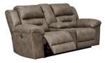 Stoneland Fossil Power Reclining Loveseat with Console - DMV FurniturePower Reclining Loveseat