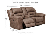 Stoneland Fossil Power Reclining Loveseat with Console - DMV FurniturePower Reclining Loveseat