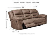Stoneland Fossil Reclining Sofa - DMV FurnitureReclining Sofa