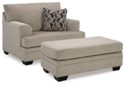 Stonemeade Chair and Ottoman in Taupe from Ashley - DMV Furniture