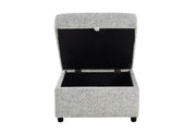 U9401 Nickel Sofa Bed Ottoman With Storage - U9401-NICKEL-OTT W/ STORAGE