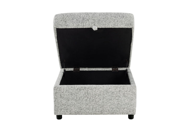 U9401 Nickel Sofa Bed Ottoman With Storage - U9401-NICKEL-OTT W/ STORAGE
