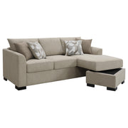 Storey Upholstered Sleeper Sectional Chaise Sofa Camel - 504778