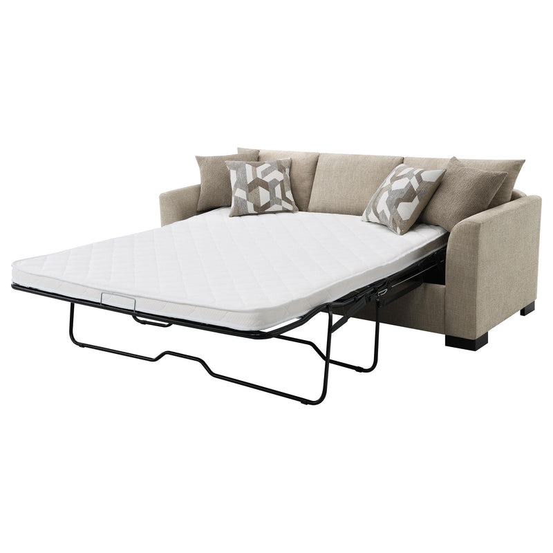 Storey Upholstered Sleeper Sectional Chaise Sofa Camel - 504778