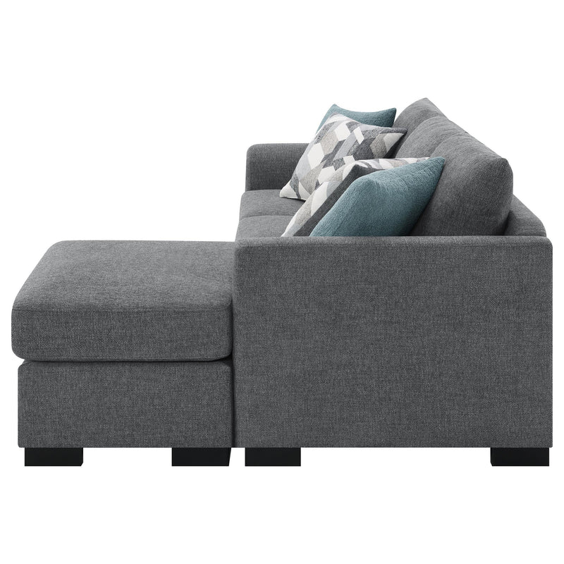 Storey Upholstered Sleeper Sectional Chaise Sofa Grey - 504779