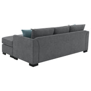 Storey Upholstered Sleeper Sectional Chaise Sofa Grey - 504779