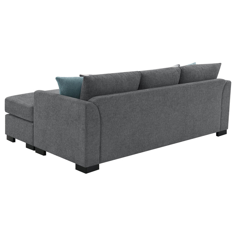 Storey Upholstered Sleeper Sectional Chaise Sofa Grey - 504779