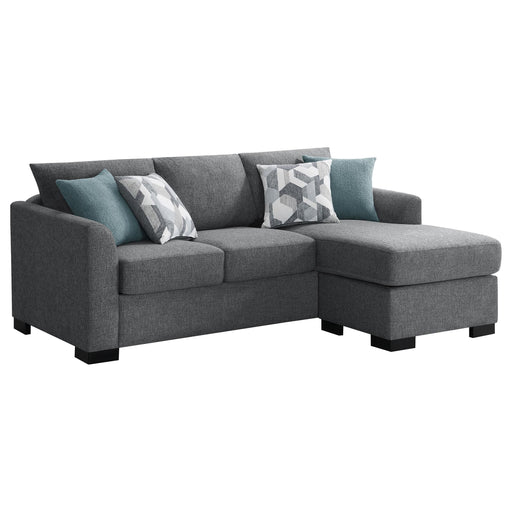 Storey Upholstered Sleeper Sectional Chaise Sofa Grey - 504779