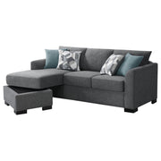 Storey Upholstered Sleeper Sectional Chaise Sofa Grey - 504779