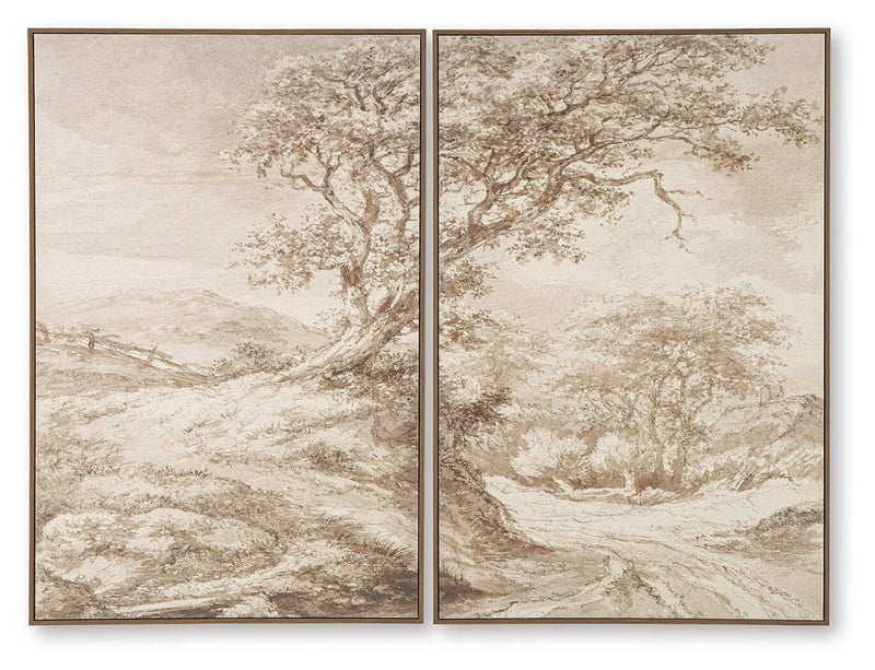 Stormish Beige/Brown Wall Art (Set of 2) - A8000534