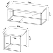 Straden 3-piece Engineered Wood Coffee Table Set Mango and Black - 700144